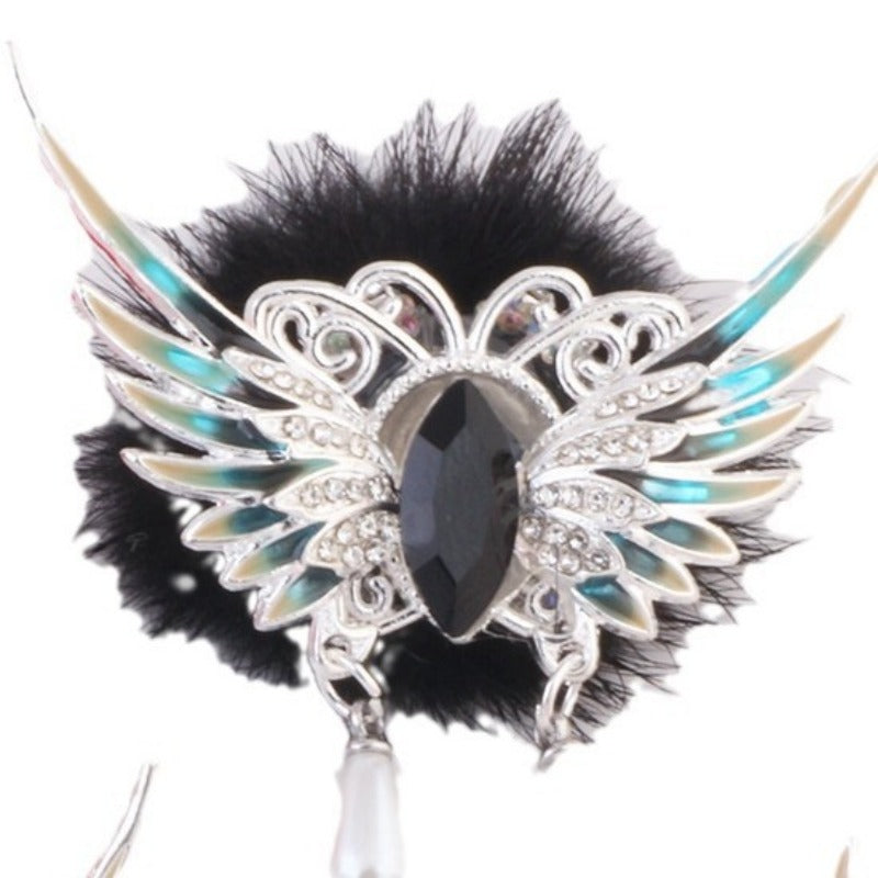 Wholesale 3pcs 3d Hair Ball Butterfly Pearl Pendant  The Straight Hole DIY Beads